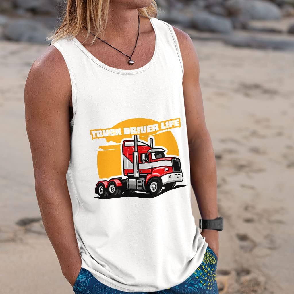 Truck Driver Life Tank - Cool Workout Tank - Colorful Jersey Tank