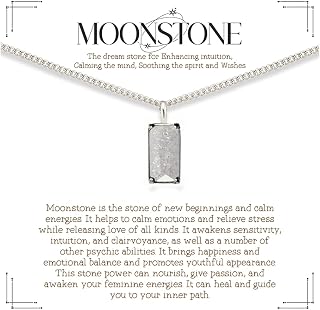 New Beginnings Moonstone 925 Sterling Silver Necklace, Rainbow Moonstone Friendship Necklace, Thoughtful Gifts for Her, Christmas Gift