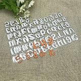 Troqueles de corte de tarjetas, 14,3 x 20,7 cm, letras y números, plantillas de corte de metal para álbumes de recortes, plantilla decorativa en relieve artesanal