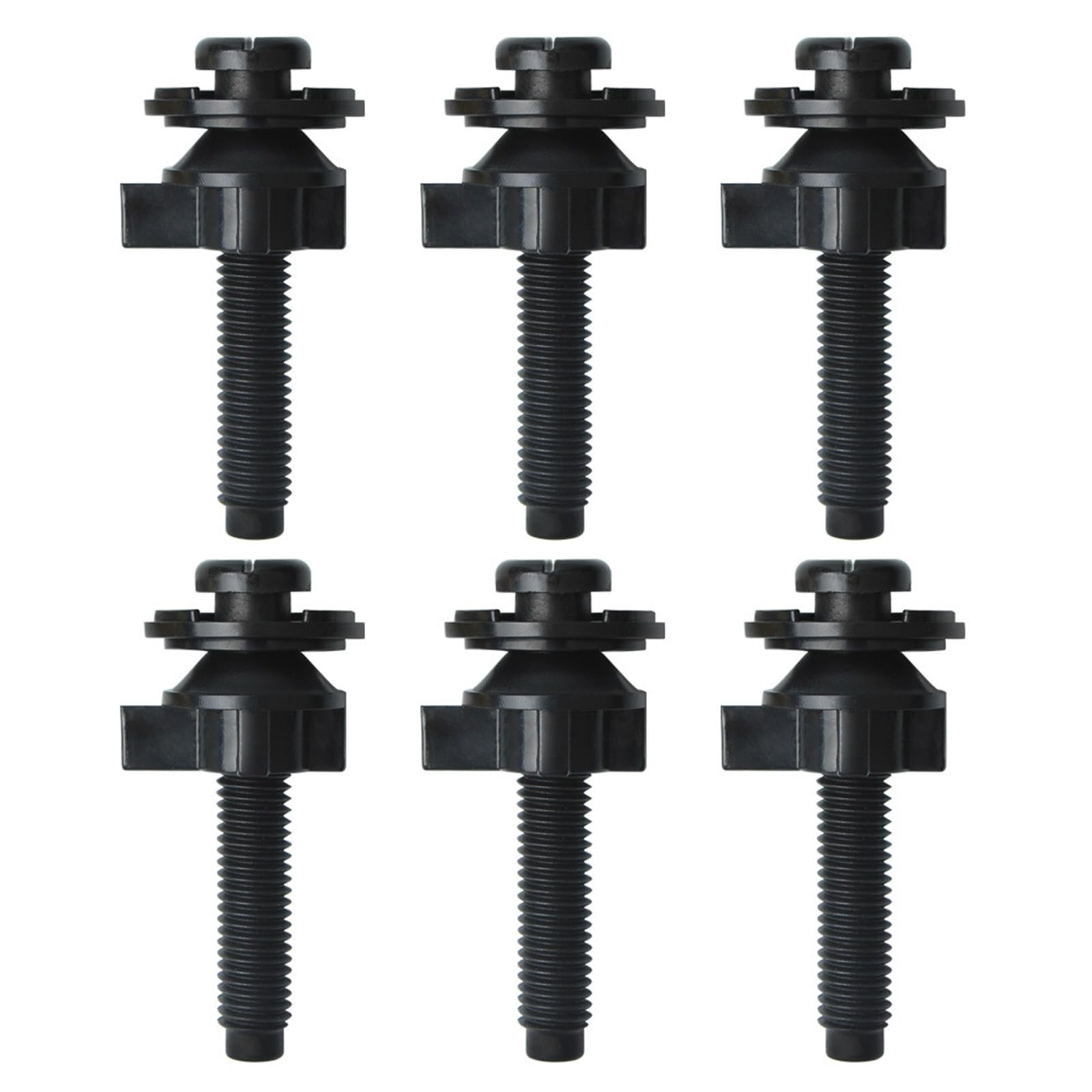 Woedpez 6Pcs Universals Toilet Seat Fastening Screws With Grip Toilet Lid Fix Screws For Fit Easy Installation Seat Replacement Set