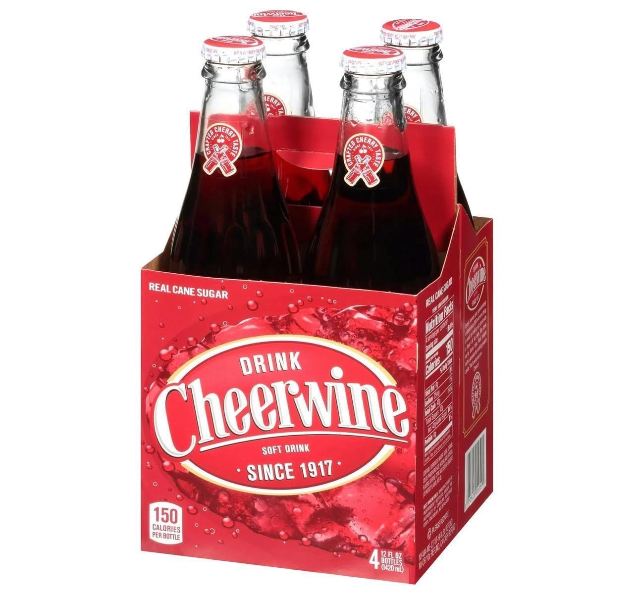 AmishTastes Red Ribbon 12 Oz. Glass Bottle Pennsylvania Punch (Pack of 4)