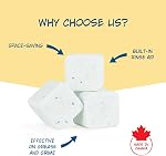 Nellie's Détergent pour lave-vaisselle 64 Charges : Fabriqué au Canada Le cube est le nouveau pod. Septic-Safe, sans phosphate & Inodore, étain réutilisable, eau dure, 64 Charges