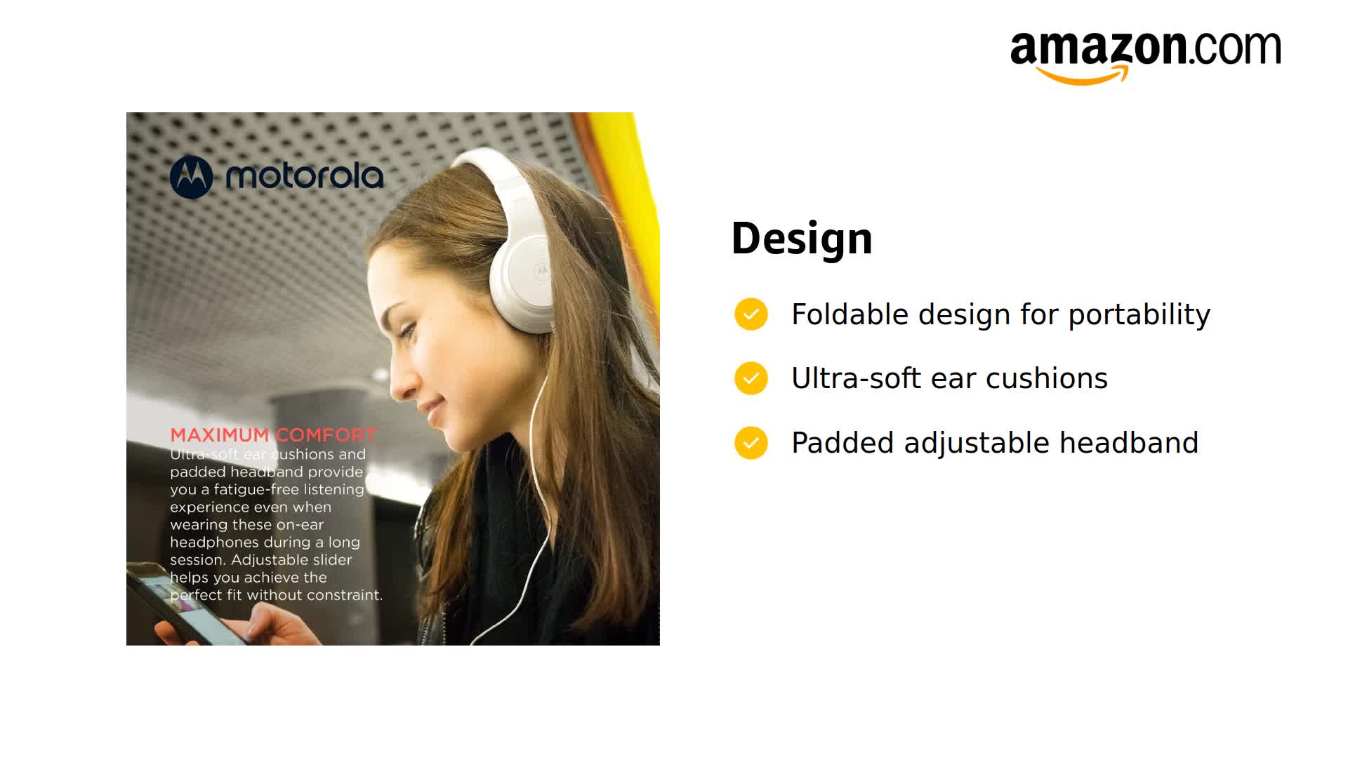 Amazon.com: Motorola Sound Moto XT120 Over Ear Headphones Wired