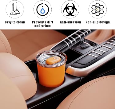 povtii 2 PCS Bling Car Cup Coaster, 2.75 Inch Anti-Slip Crystal Rhinestone Cup Holder Insert Coaster, Anti-Scratch Auto Drink Cup Mat for Women, Universal Interior Car Accessories (Rose Red)