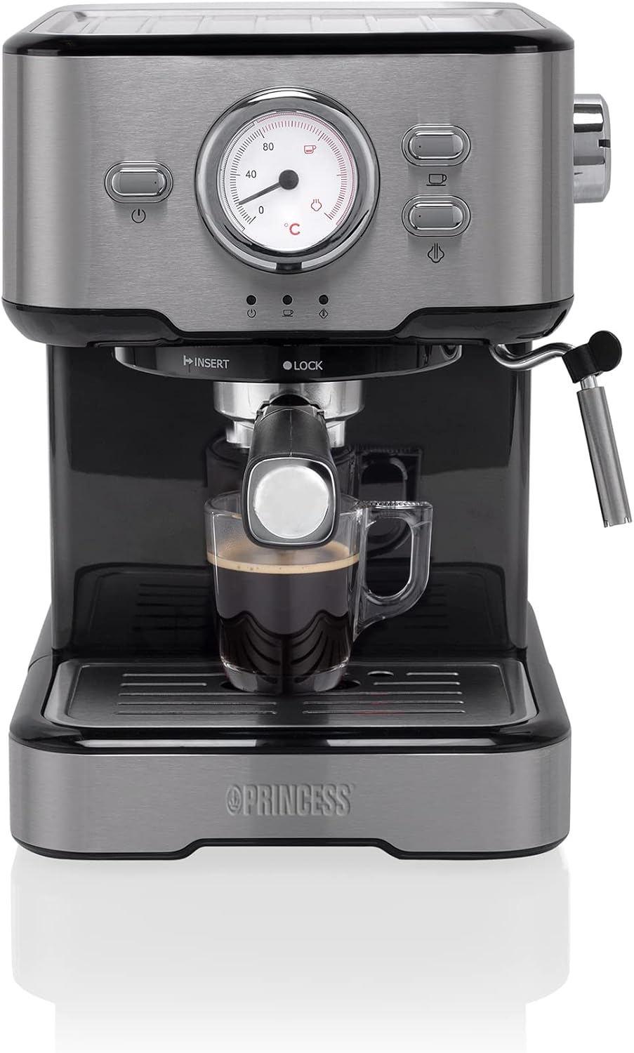 Princess Capsule Machine 249415 - Per capsule Nespresso™, caffè macinato e cialde ESE - Pompa 20 bar - 1,5 L - 1100 W Princess Capsule Machine 249415 - Per capsule Nespresso™, caffè macinato e cialde ESE - Pompa 20 bar - 1,5 L - 1100 W