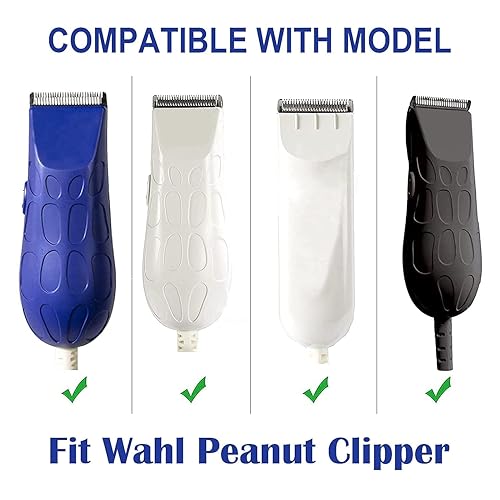 Miniatura 2 de Cuchillas de repuesto profesionales de cacahuete compatibles con Wahl Peanut Hair Clipper #2068-300, 4 paquetes (blanco)