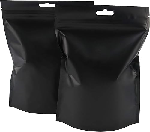 Miniatura 3 de Paquete de 100 bolsas sin olor a prueba de olores, bolsas de Mylar resellables de 5 x 7 pulgadas con bolsa de aluminio transparente para ventana,