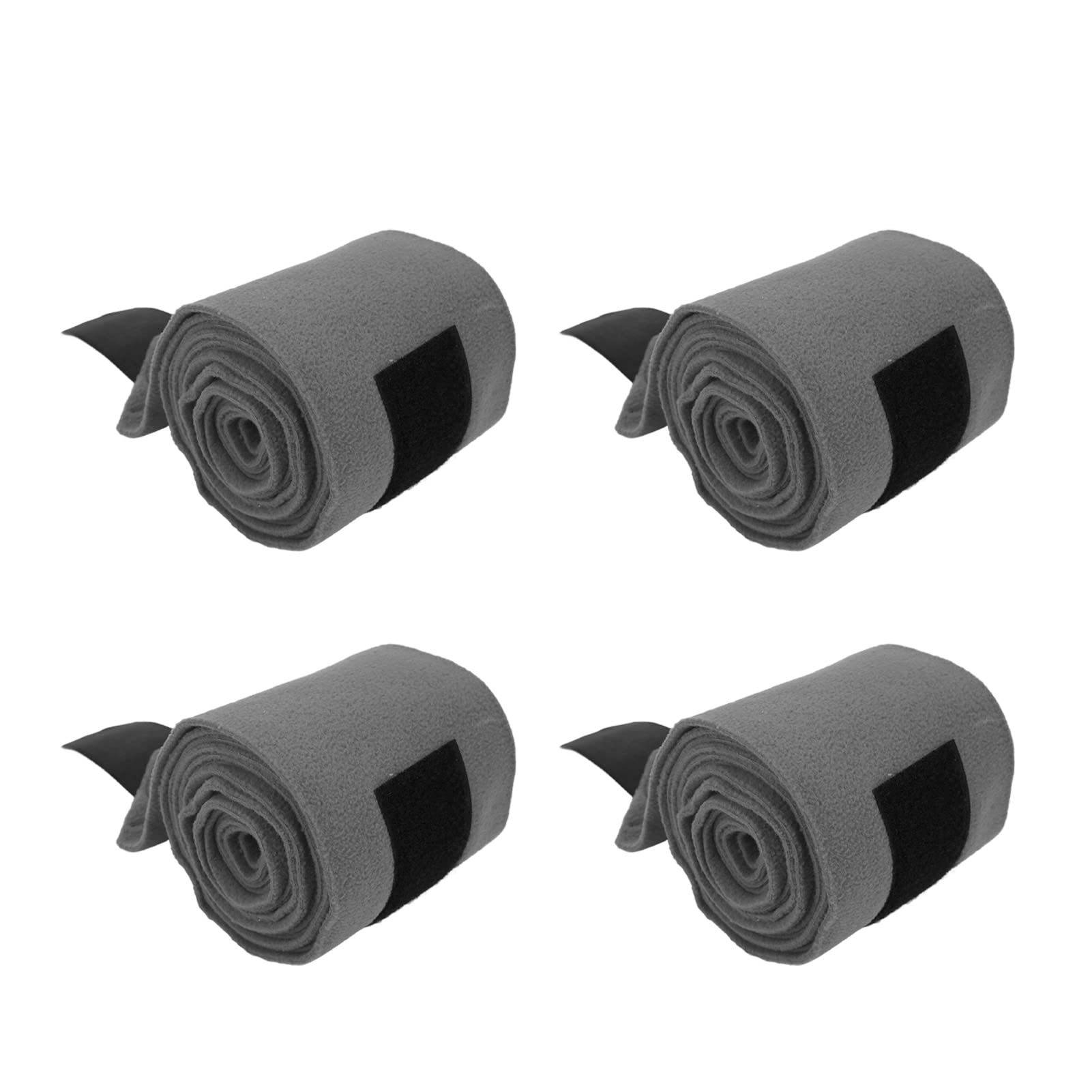 Akozon 4pcs Horse Leg Wrap Self Adhesive Double Sided Fleece Horse Leg Bandages For Training, Multifunctional Accessory For Home Use (Grey)