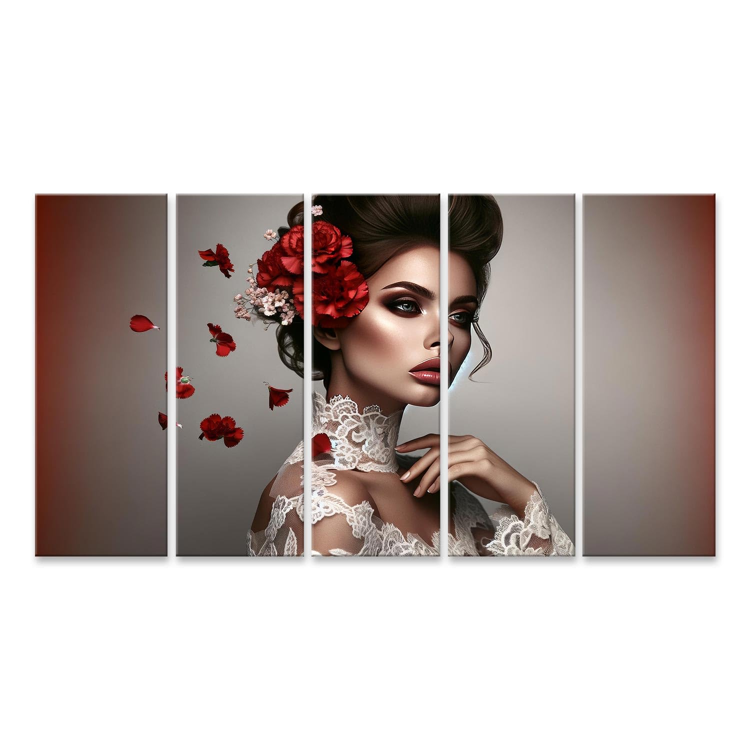 islandburner Imagen sobre lienzo Mujer Peinado Creativo para Peluquería Salón Maquillaje Salón de Uñas Cosméticos Imágenes Murales Póster