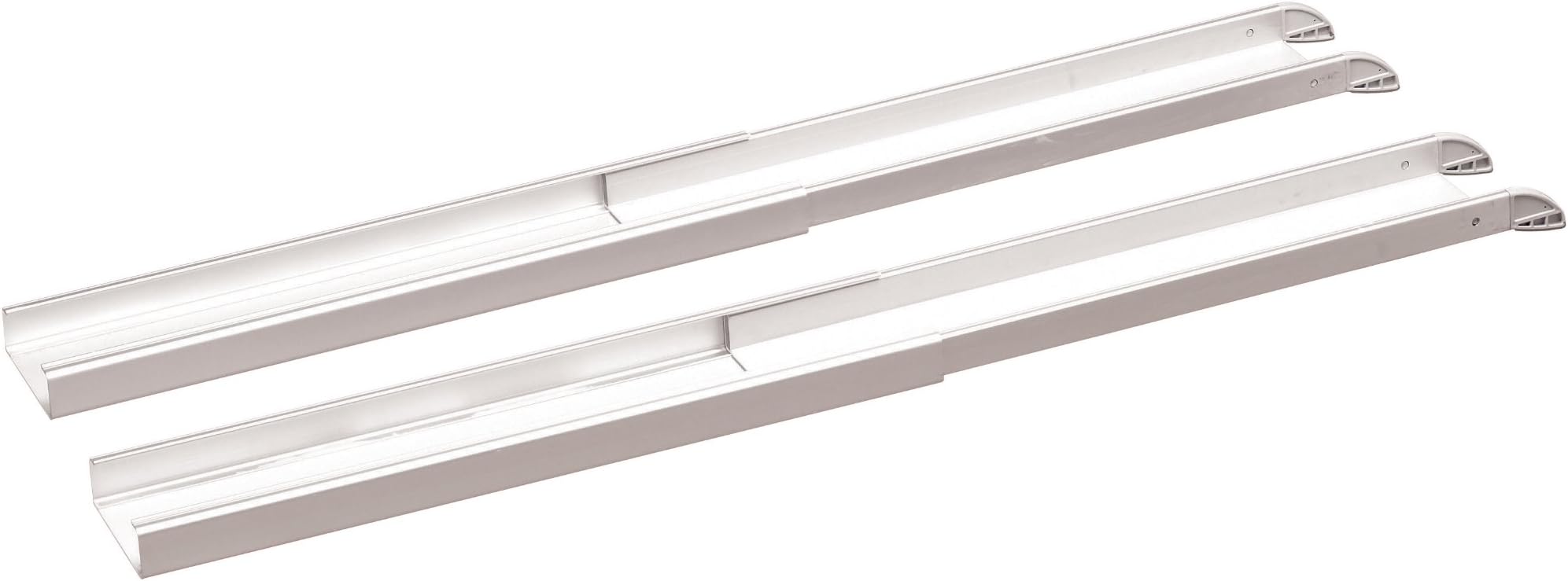 Axcess Lightweight Telescopic Ramps, Lightweight and Portable, Featuring Molded Plastic Inserts for Secure Placement on Steps or Vehicle Rear, 2000mm (78¾"), 1170mm (46")