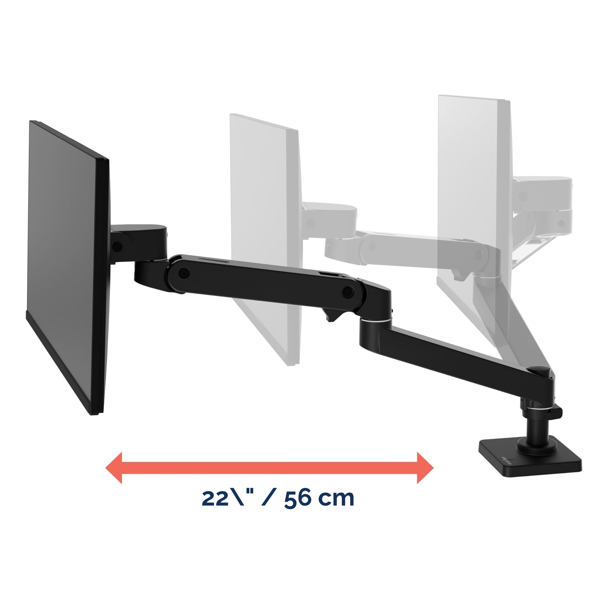 Ergotron LX Pro Monitor Arm, Tischhalterung für Monitore bis 34", 1,8-10 kg, VESA, Constant Force Technologie, 10 Jahre Garantie, Schwarz - 45-682-292