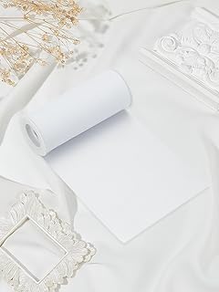 25Yards Tulle Ribbon, Deco Mesh Ribbons, White Tulle Fabric, Gauze Roll Spool Fabric, Garment Accessories for DIY Handmade Doll Butterfly Wedding Veil Costume Dress Craft Sewing, 6inch