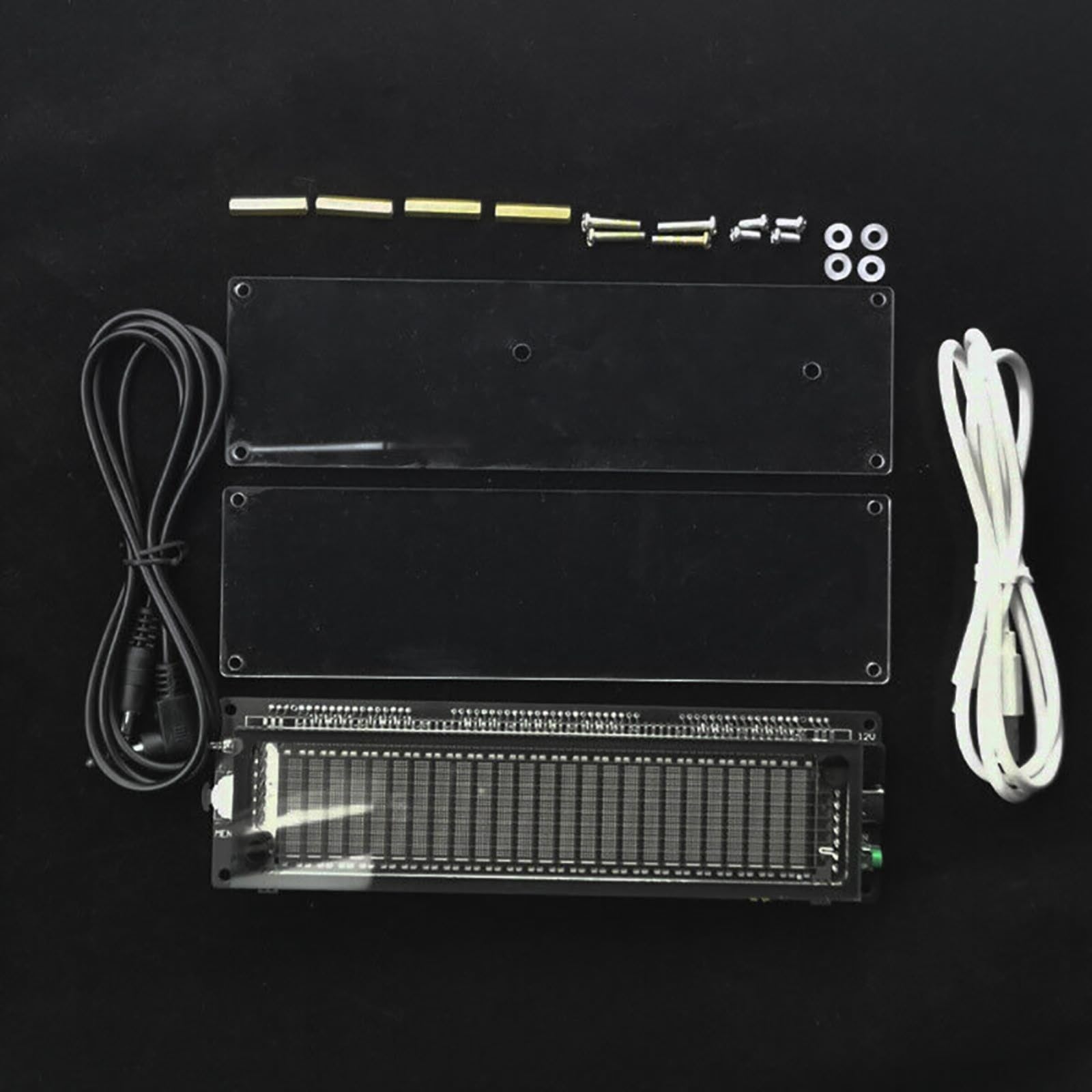 VFD2515 - Analizador de espectro de audio para bricolaje VU metros con control de voz indicador de nivel de música 5-12 V función de atenuación de entrada