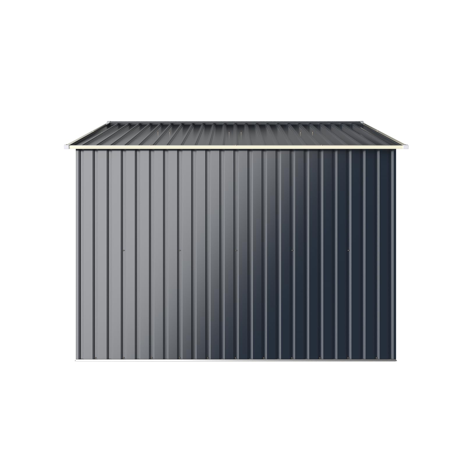 RELAX4LIFE Casetta da Giardino 340 x 319 x 210 cm (10,19 m²), Acciaio Zincato, 4 Prese d'Aria, Porta 117x162 cm, Tetto Inclinato, Porte Scorrevoli, Expandibile, Grigio