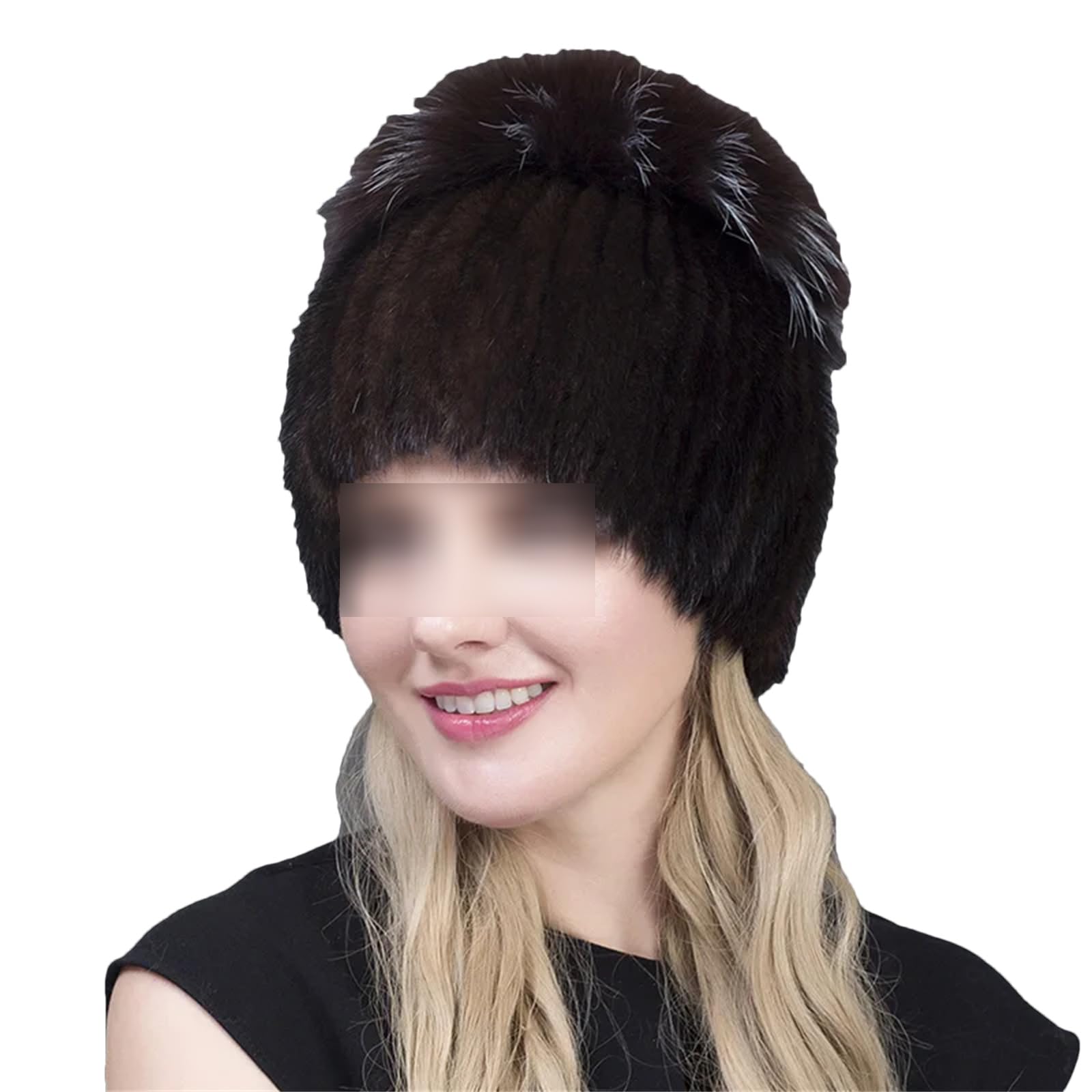 Moda Inverno Caldo Donne Knit Caps Faux Peloso Caldo Moda Sci Berretti