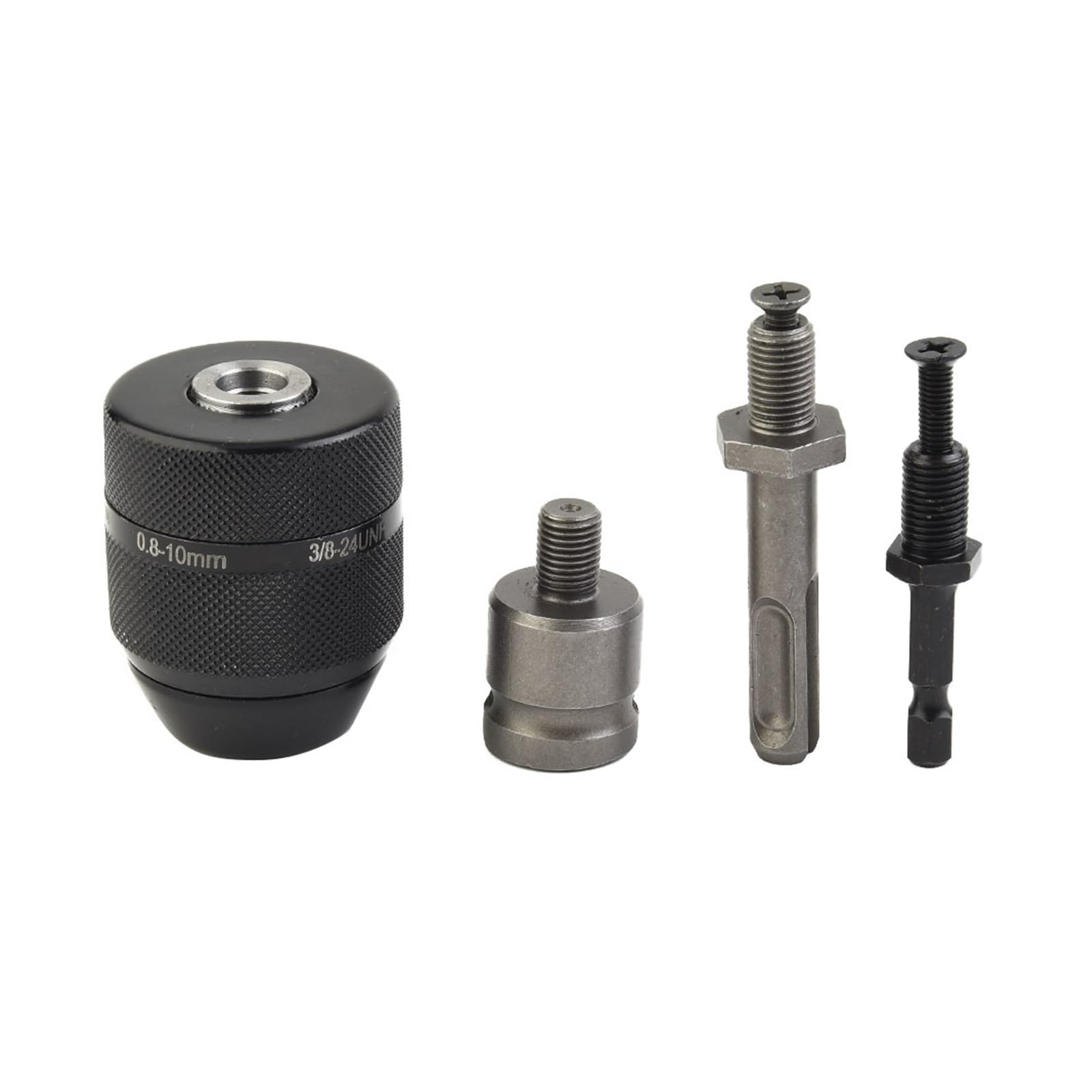 4 szt. 0.8-10 Mm 3/8-24UNF połączenie uchwyt wiertarski do gwintów Adapter pasuje do SDS pasuje do Plus Adapter do młota obrotowego/wiertarki udarowej