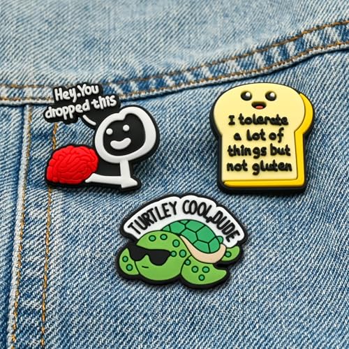 Image of Funny Pins Bulk for Adult, 20 /30 /50PCS Random Different Humor Pins Fun Badge Lapel Pin for Backpacks /Jackets /Hats /Bags Women Men Workers Gifts