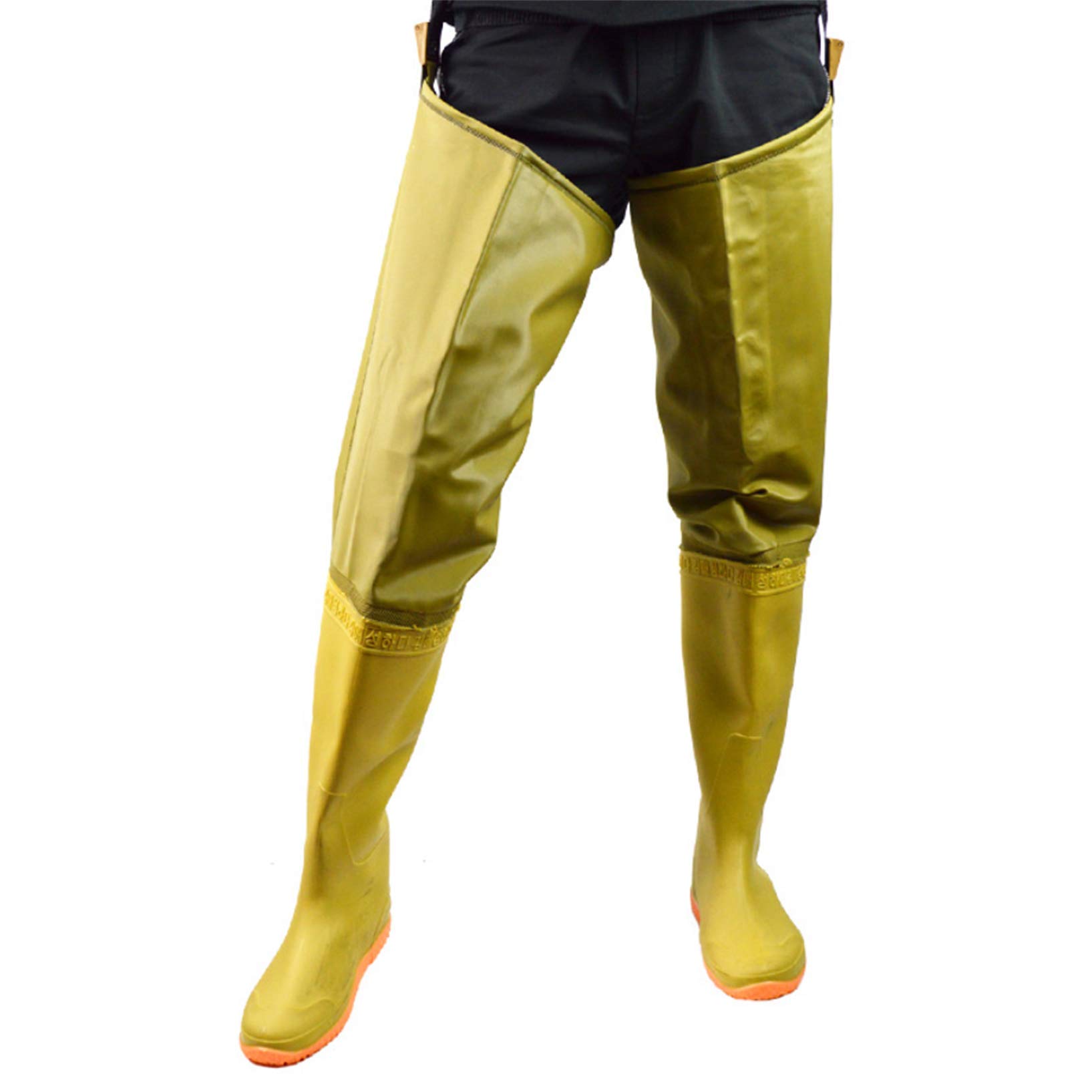 Stivali Dell'anca Impermeabile Leggera Multifunzione, 80Cm Altezza Pesca Pesca Cacciare Bootfoot PVC/Nylon sugli Stivali Ginocchio Scarpe Acqua Antiscivolo per Uomo E Donna