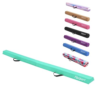 FBSPORT 8ft/6ft Balance Beam: Folding Floor Gymnastics Equipment for Kids Adults,Non Slip Rubber Base, Gymnastics Beam for Training, Practice, Physical Therapy and Professional Home Training
