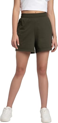 Jockey A157 Women's Super Combed Cotton Rich Straight Fit Shorts with Side Pockets