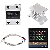 Vista 9 de Controlador de temperatura PID digital REX-C100 PID Termostato Controlador de temperatura Digital REX C100 con relé SSR 25DA K Sonda de termopar RKC