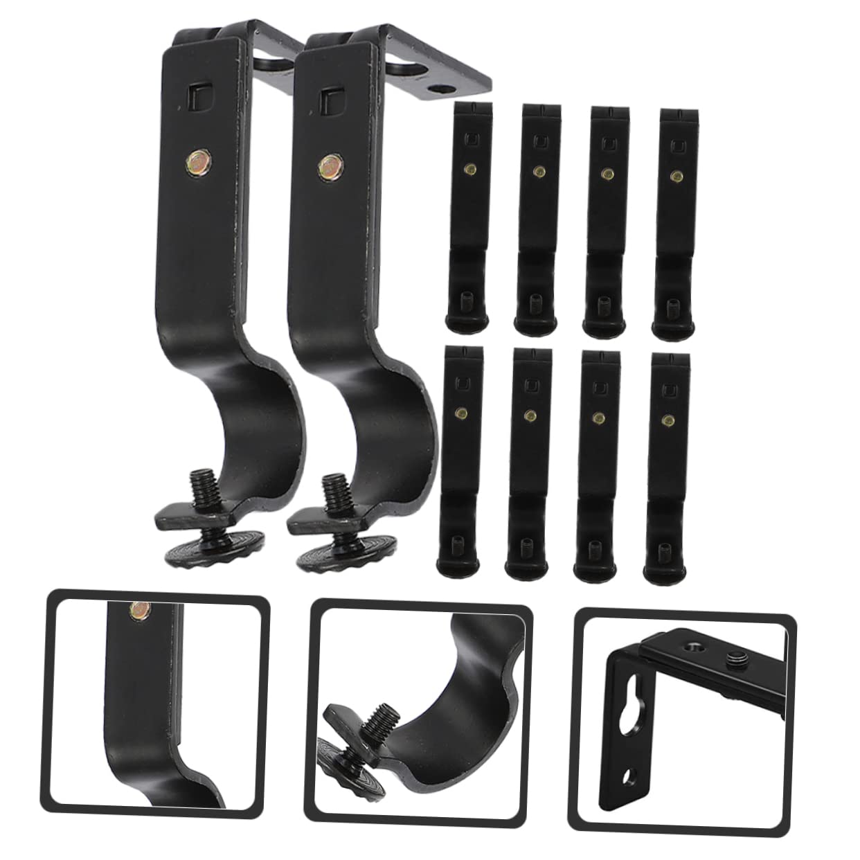 STOBAZA 10pièces Supports De Tringle à Rideaux Muraux Lot pour Tringles De Fenêtre Porte Rideaux Épais Et Barres à Vêtements