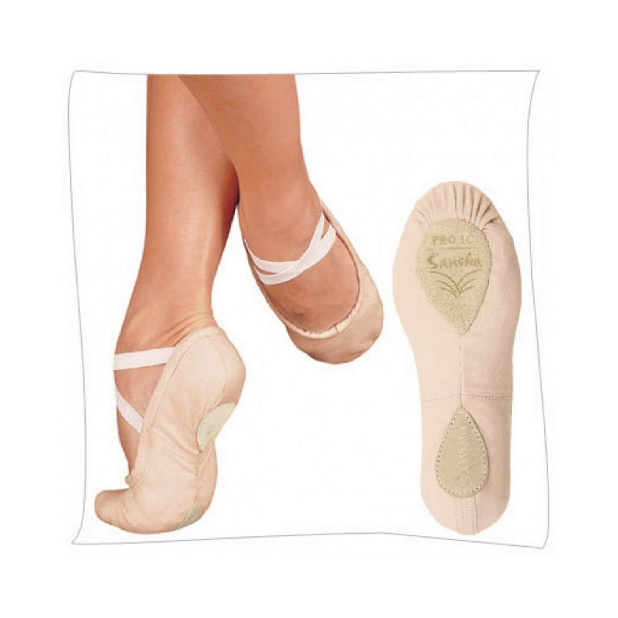 Sansha Women's Split Leather Sole Soft Ballet Shoes 83x Pro-fit Flat