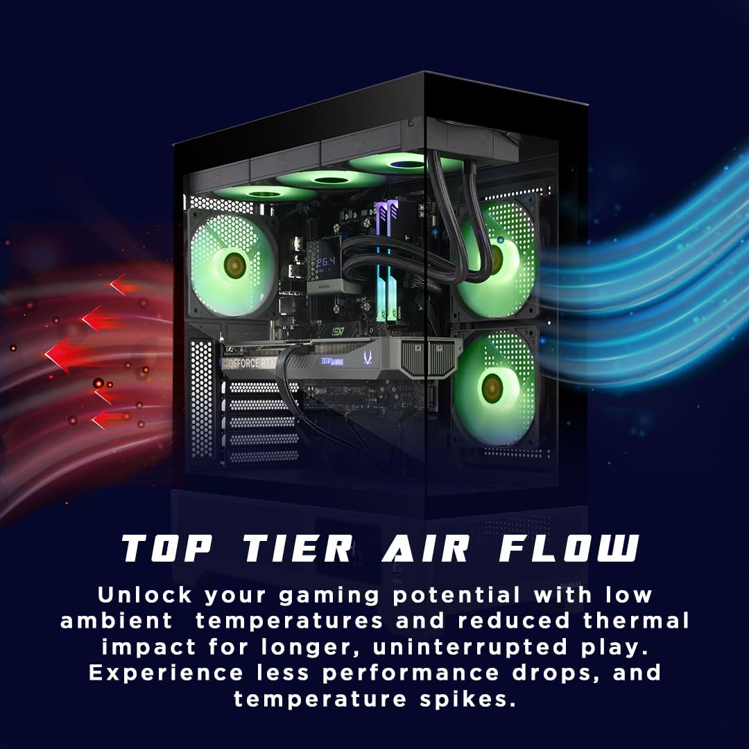 ZOTAC MEK AI-Enhanced Gaming PC Desktop Computer - NVIDIA GeForce RTX 5070 12GB, AMD Ryzen 5 7600X up to 5.3 GHz, 32GB RGB DDR5, 2TB NVME M.2 SSD, 850W 80+ Gold PSU, WiFi, BT, Windows 11 Pro