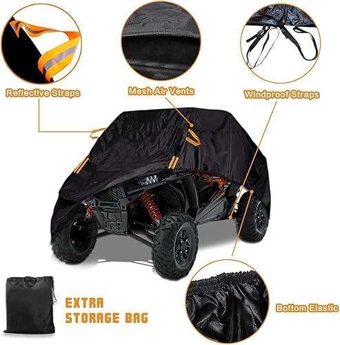 Miniatura 6 de Funda UTV impermeable de tela Oxford resistente para todo tipo de clima, cubierta de protección para Polaris RZR Ranger Can-Am Defender Kawasaki