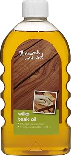 Barrettine Teak Oil for Garden Furniture, Premium-grade Wood Sealer, Easy to Apply Decking Oil for Protective Finish in Wooden Furniture, 500 ml