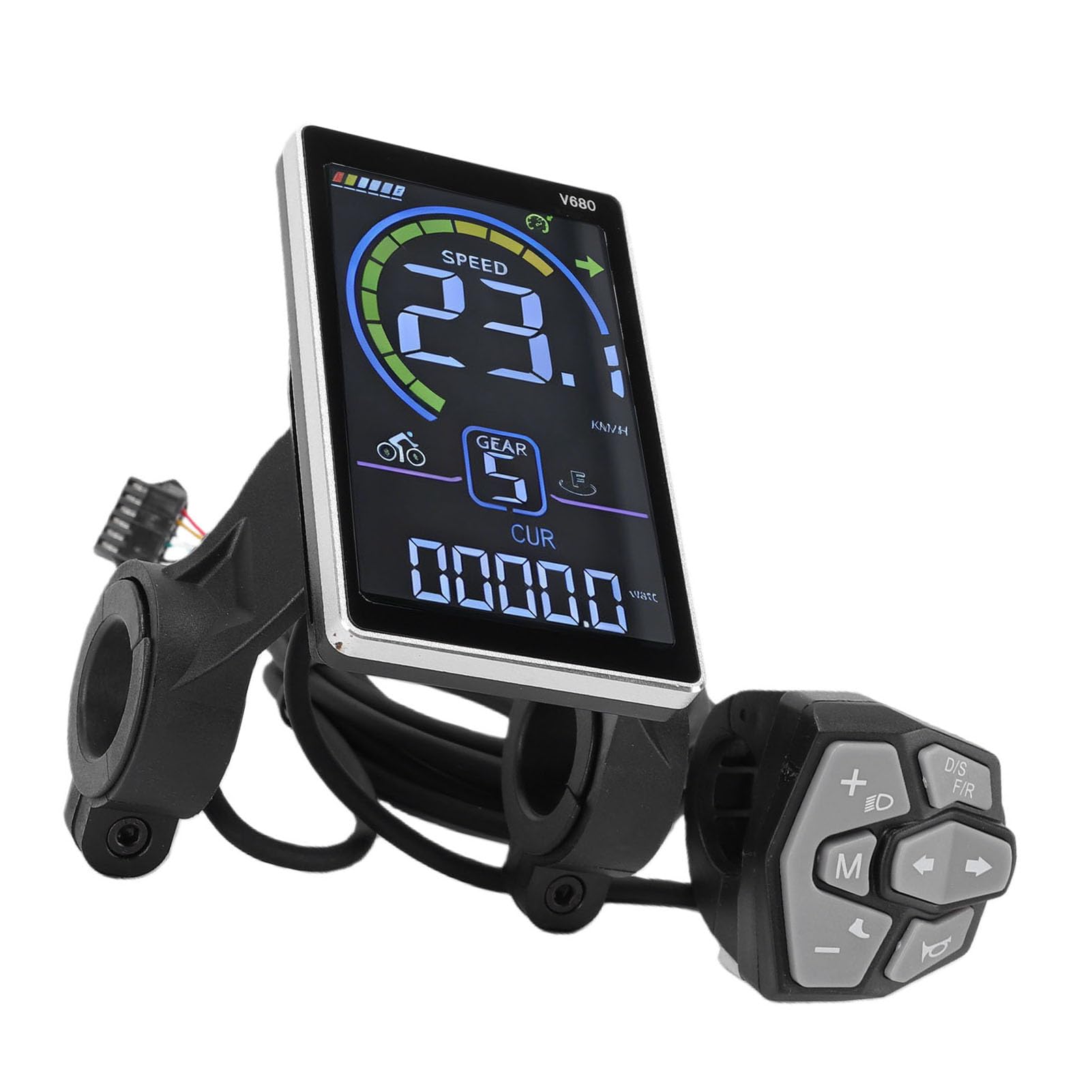 Misuratore Display LCD per Bici Elettrica con Controller Motore Brushless da 500 W per Il Pendolarismo Quotidiano Design Impermeabile in Lega di Alluminio