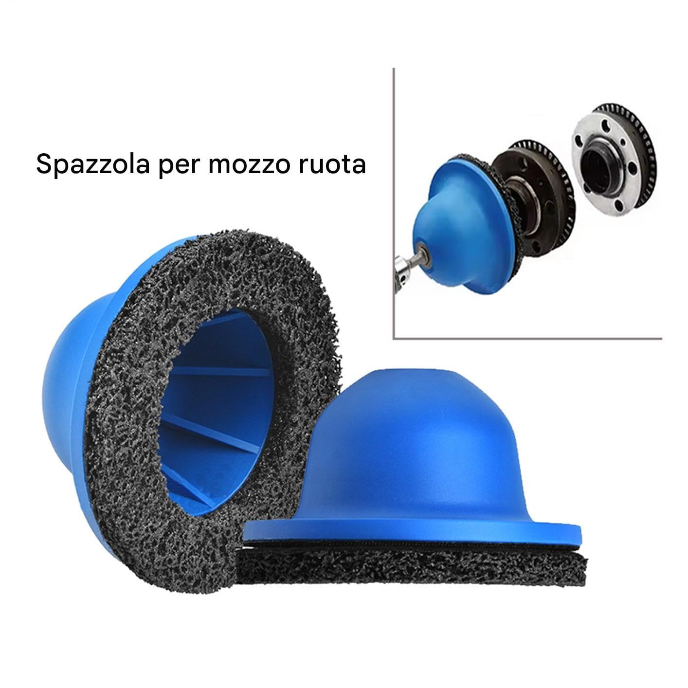 Herramienta de limpieza de bujes de rueda, cepillo multiusos ergonómico para la limpieza de llantas, herramienta ligera para eliminar el óxido para sedán todoterreno y camionetas