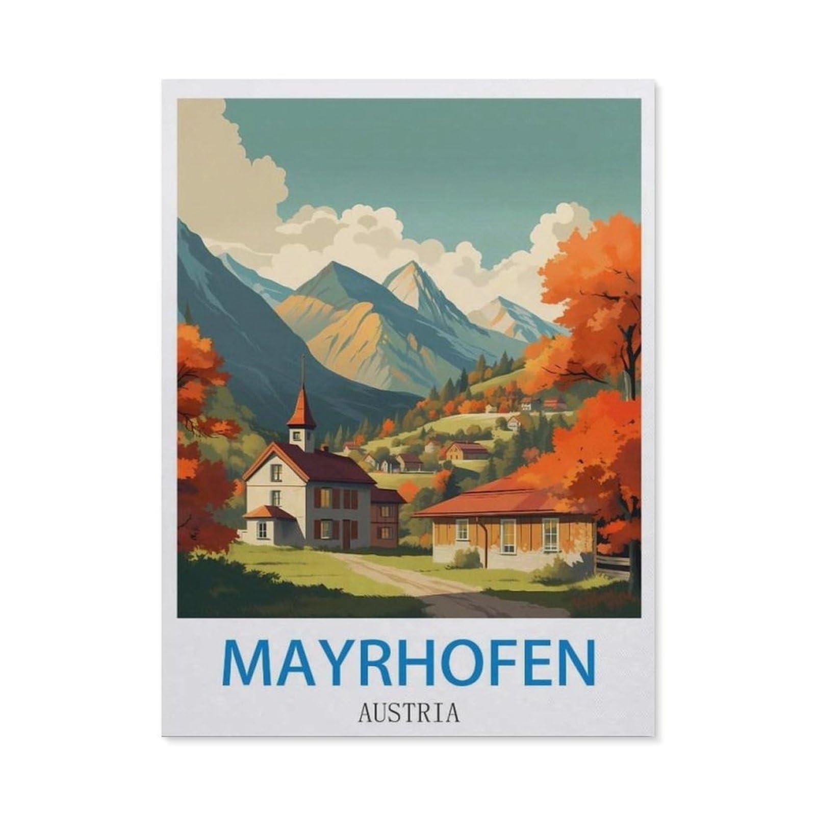 BEAYODKP Diamond Painting，Mayrhofen Austria（30x40cm）