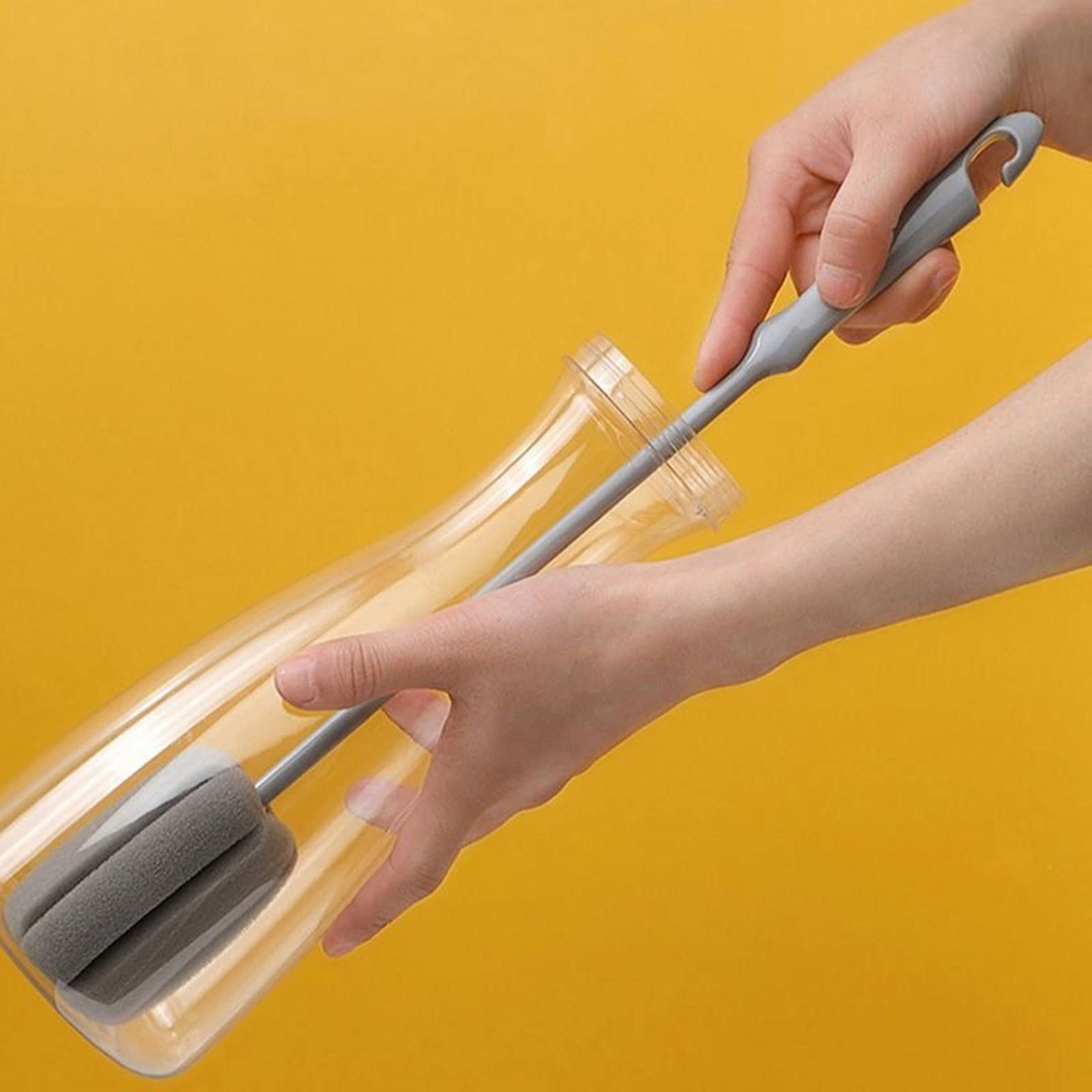Cepillo de Limpieza de Tazas, Mango Largo, Esponja de Limpieza de Botellas, Limpiador de Tazas de Vino de Leche, Taza de café de Vidrio para el hogar, Cepillo para Tetera