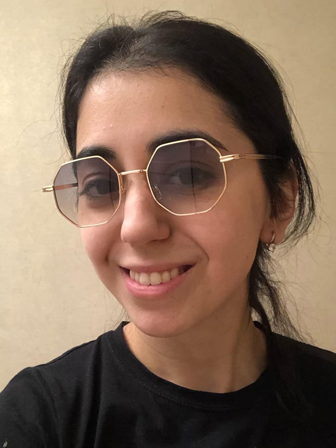 PORADAY Square Sunglasses for Women Men Retro Octagon Metal Sun Glasses Vintage Polygon Shades - Image 2