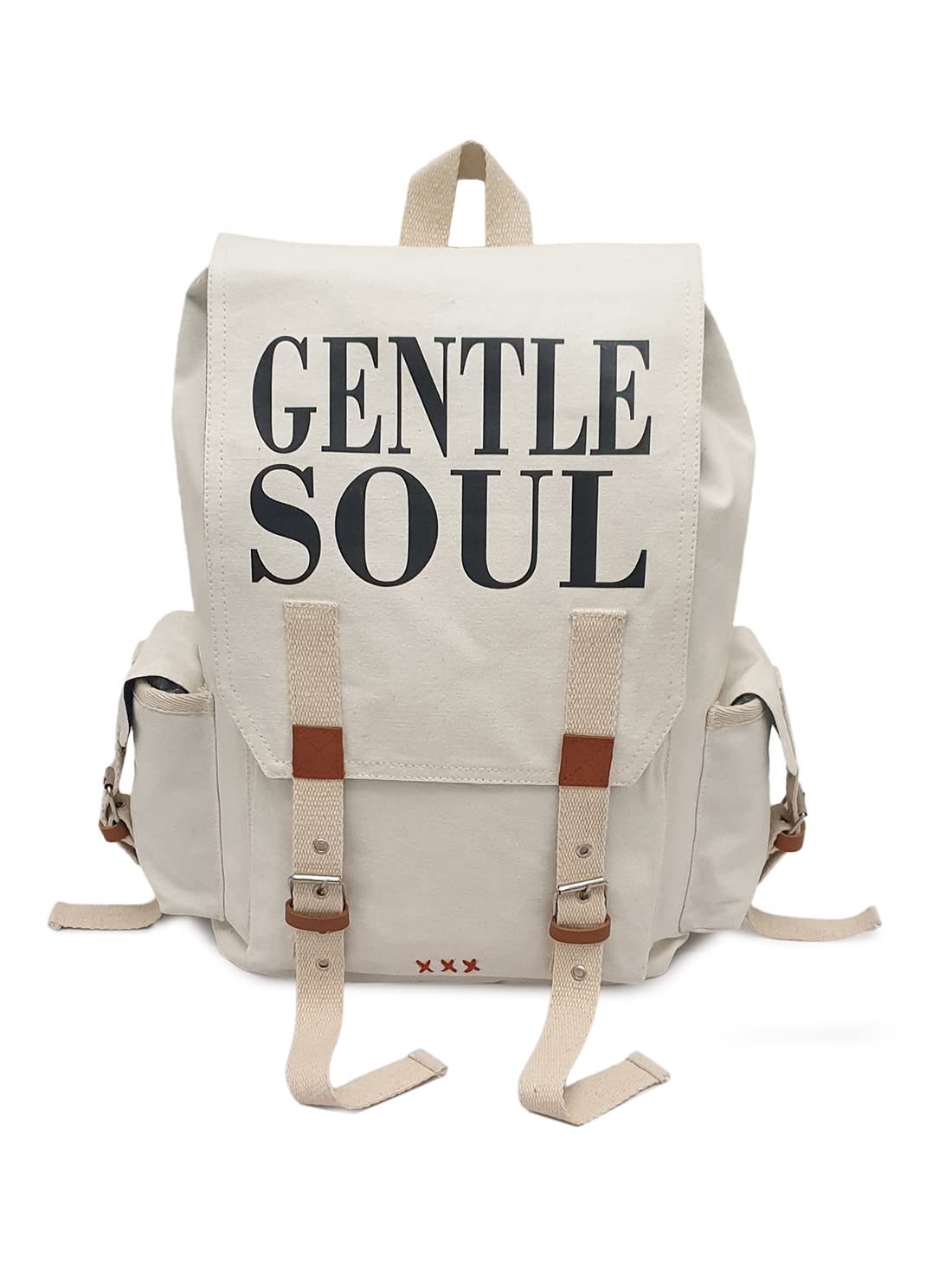the house of tara Canvas Backpack for Men & Women 23 Liters | Casual Bags With Waterproof Inner Lining, 4 External & 2 Internal Pockets & Adjustable straps | Suitable for Office & College (White)-picture-48
