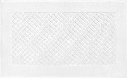 Yves Delorme Alfombra de baño Etoile Blanc  Algodón  Alfombra de lujo de Portugal