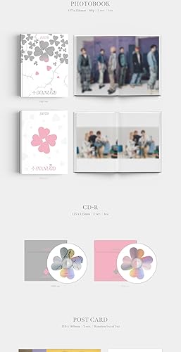 Miniatura 2 de JUST B ÷ NANUGI 4 Contenido del mini álbum+tarjeta fotográfica+seguimiento sellado divide (juego estándar (gris+rosa))