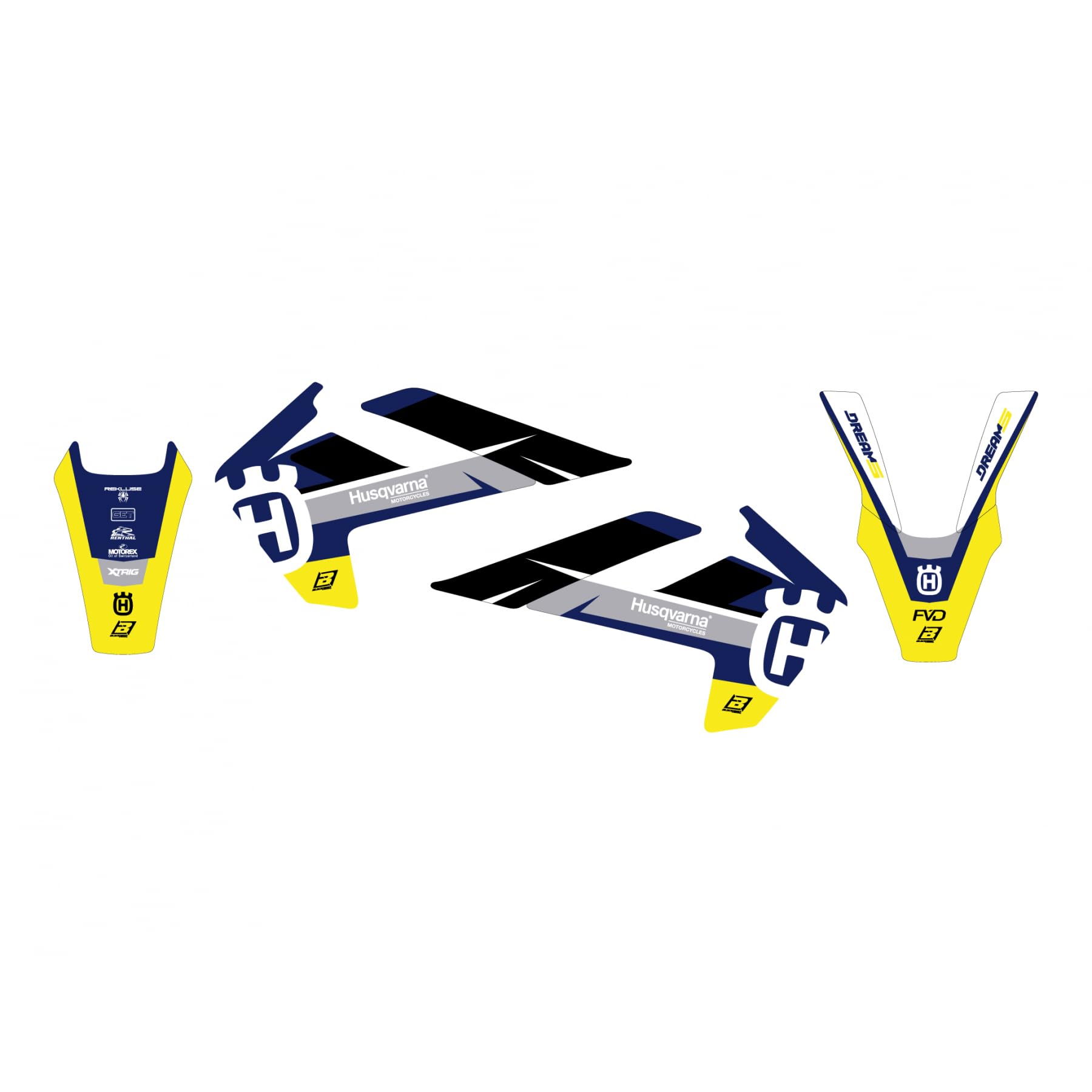 BLACKBIRD Kit deco BLACKBIRD Dream Graphic 4 Husqvarna