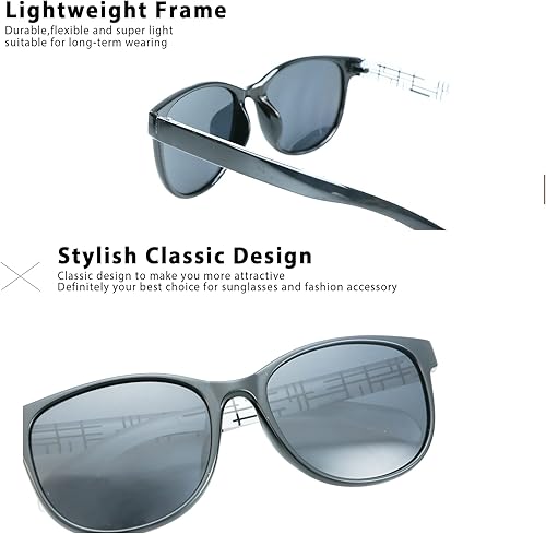 Miniatura 7 de YEIN 3 Pack Sunglasses for Men and Women, UV Protection Outdoor Glasses Vintage Square Full Frame