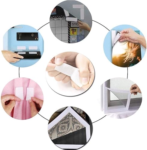 Miniatura 6 de BRAVESHINE Cinta fuerte de doble cara de 2 x 4 pulgadas con tiras adhesivas para colgar, 12 juegos de cinta de montaje con gancho trasero adhesivo