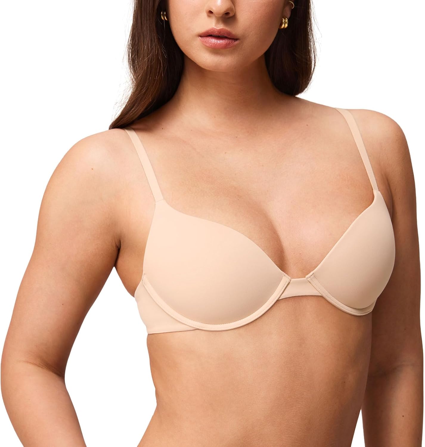 Lift Up Underwire Bras for Women Small Breasted Padded T-Shirt Bras with Support 32AA-38A