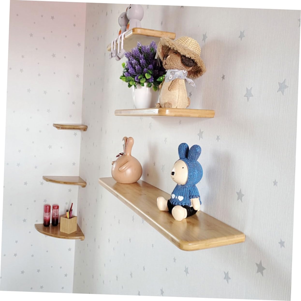 Ciieeo 2 Pcs Wall Rack for Creative Storage and Shelf Decor Book Storage Racks with Screws for Home and Office Style