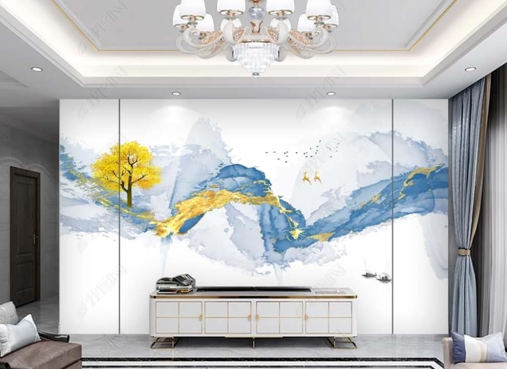Papier peint intissé motif fumée élégant, grand format mural de restaurant