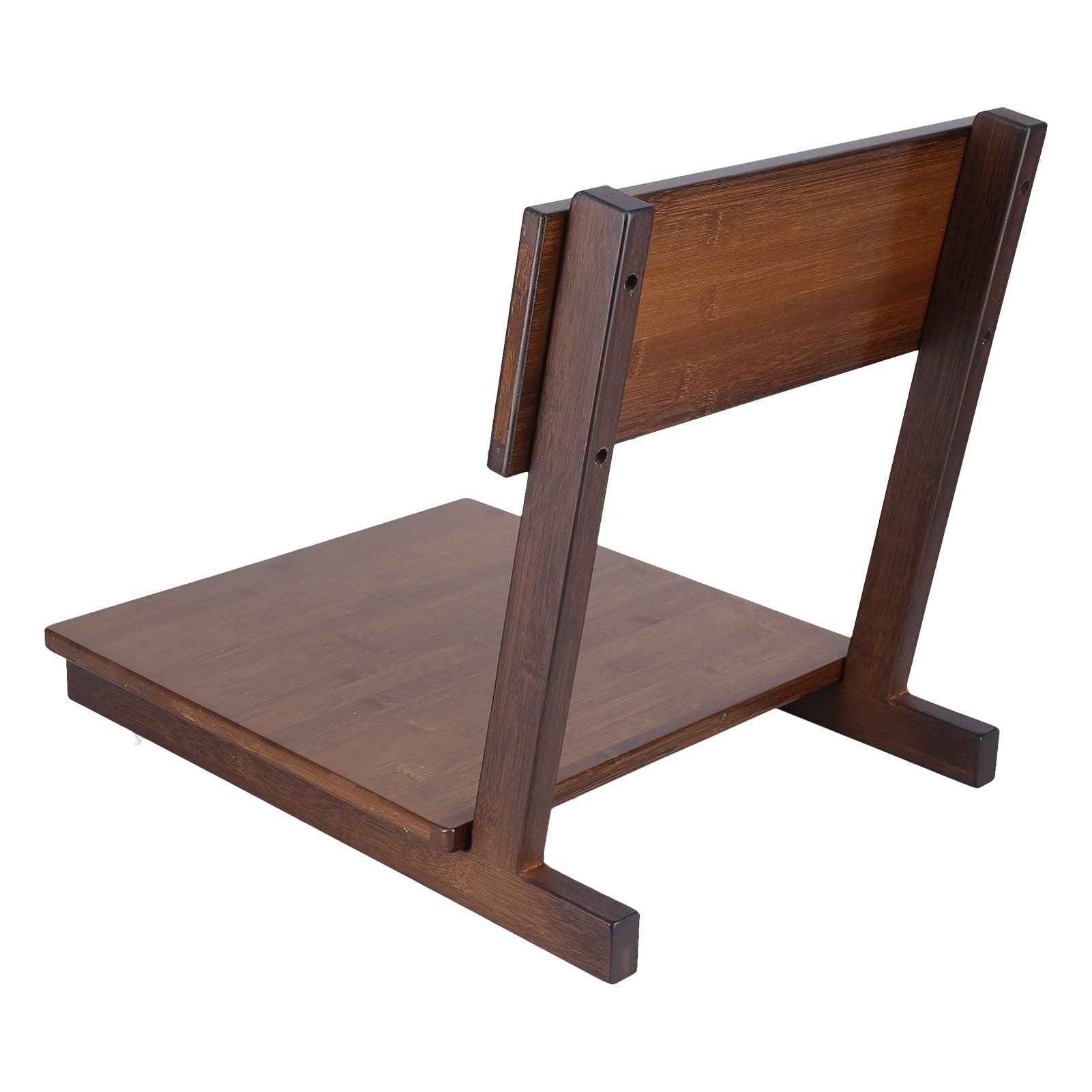 Chaise de Sol Portable Chaise Japonaise Sans Jambes Sol Méditation Bois Noyer Salon Chambre