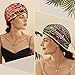 African Women Turban Caps - 4Pcs Pre-Tied Knot & Twisted Headwraps, Boho Colorful Stretch Headscarves, Beanie Bonnet for Chemo Cancer Headwear & Daily Fashion