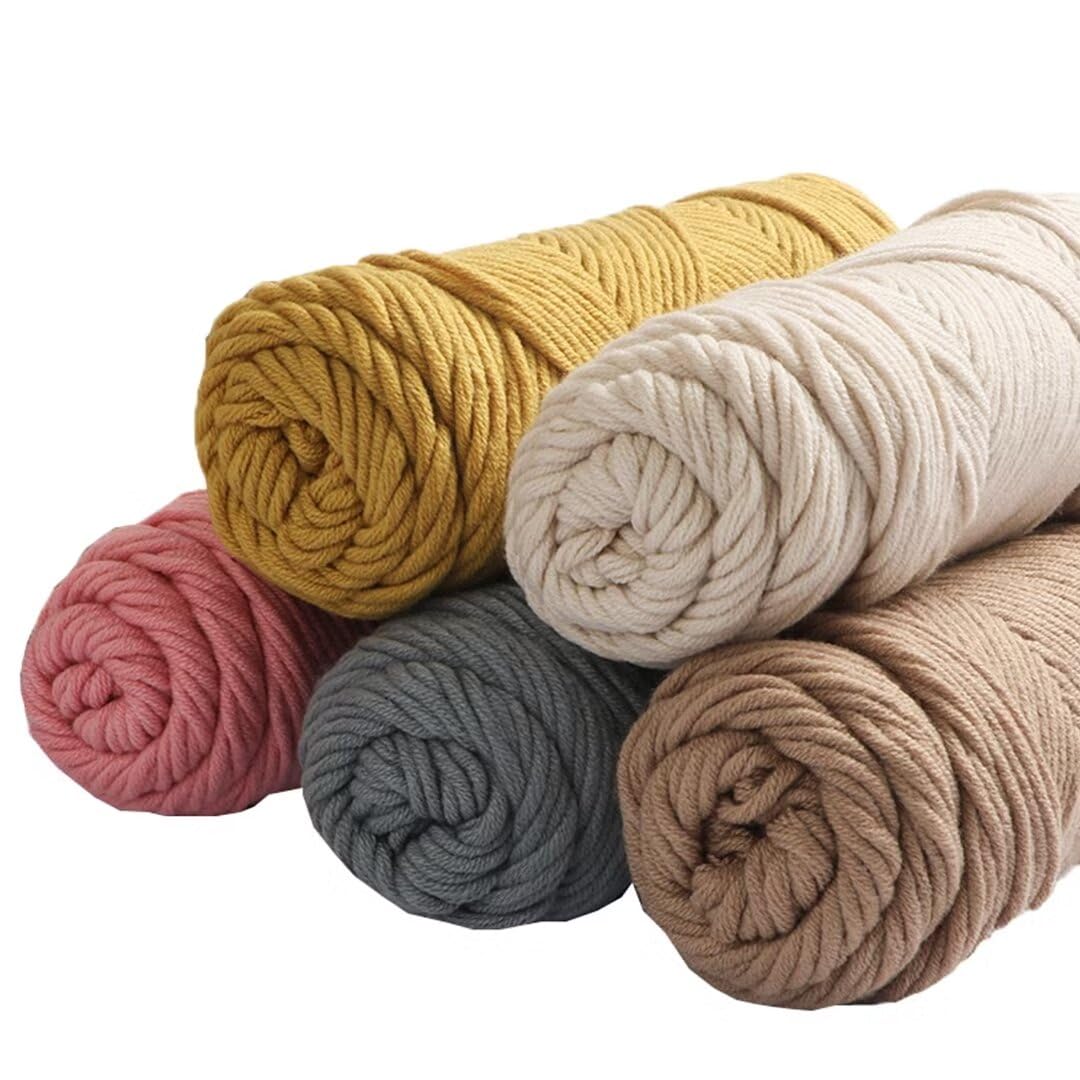 Miękka włóczka szydełkowa 100g Tufted Yarn Ball, 8-nitkowa włóczka szydełkowa do robienia na drutach swetrów i szalików, włóczka akrylowa do robienia dywanów Punch Needle, 3mm gruba nić do szycia haft