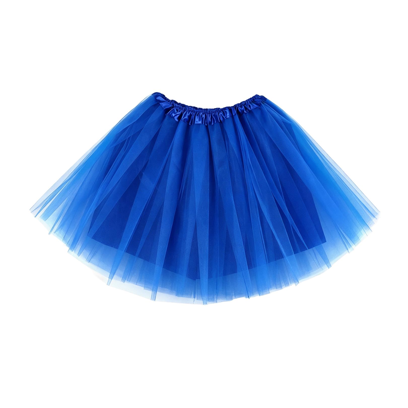 Vilagi Women's Blue Tulle Tutu Skirts For ,Adult Tutu Skirt,Elastic 4 Layered Adult Tutu For Dance Ballet Skirts For Party Fancy Dress Outfit Costume For And Teens Girls,