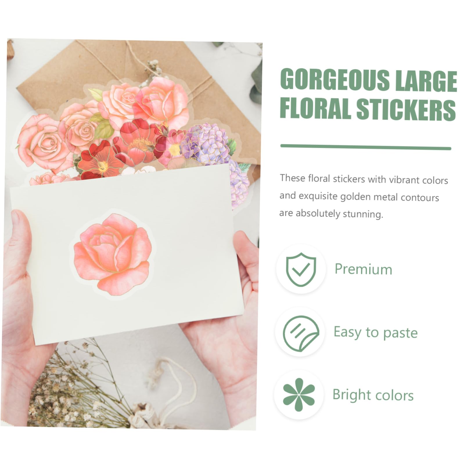 Angoily Pegatinas De Flores Aesthetic Para Scrapbook De Decoración Floral Adhesivas Para Cuadernos Y Proyectos Diy Incluye Camellias Rosas Y Hortensias 40 Hojas*4