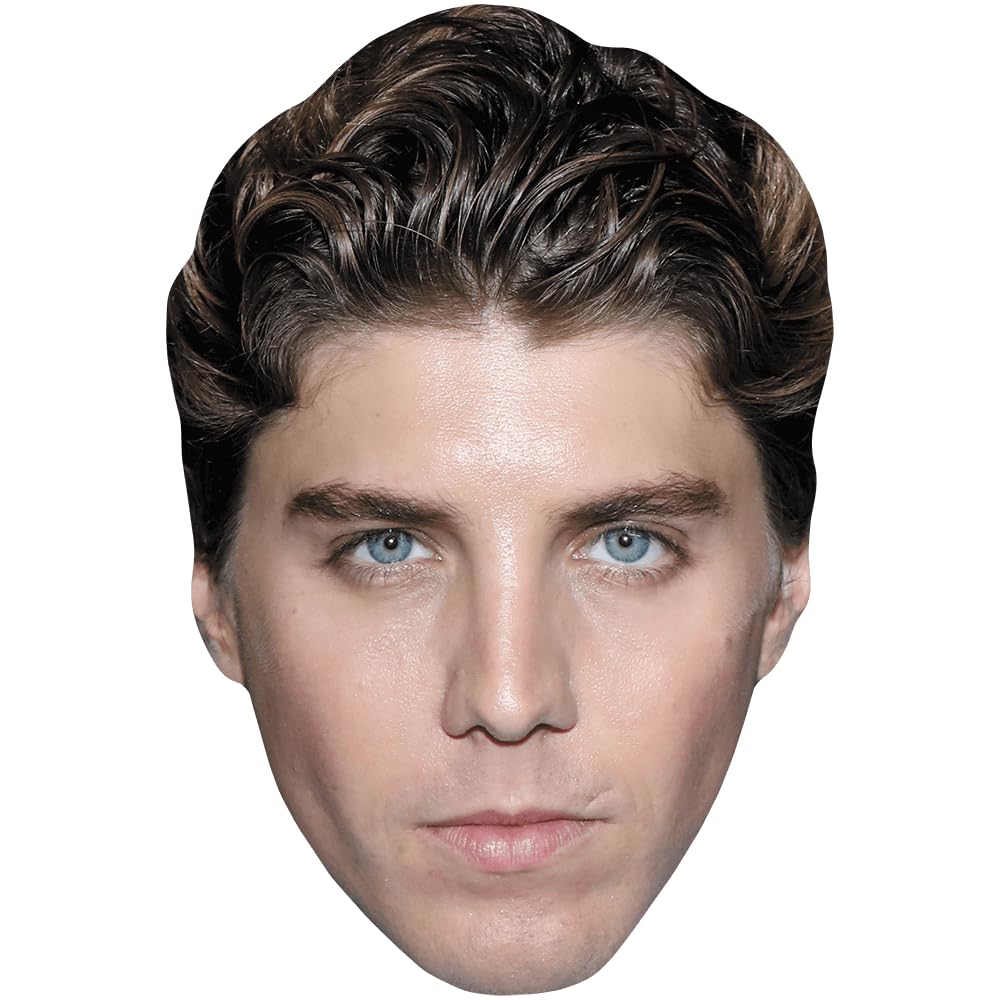Celebrity Cutouts Lifelike Lukas Gage (Stoic) Celebrity Mask, Flat Card Face, Fancy Dress Mask